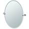 Gatco Glam 26.5"H Frameless Oval Mirror, Chrome