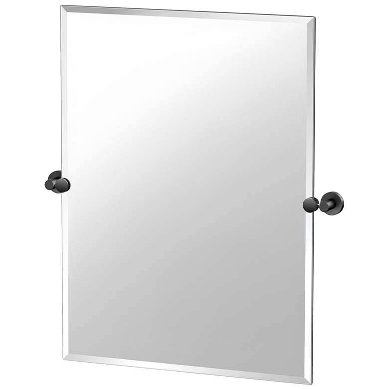 Image 1 Gatco Glam 31.5"H Frameless Rectangle Mirror, Matte Black