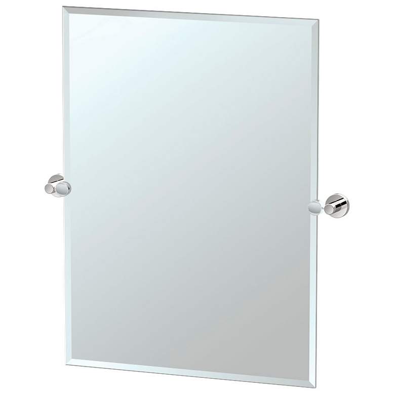 Image 1 Gatco Glam 31.5"H Frameless Rectangle Mirror, Polished Nickel