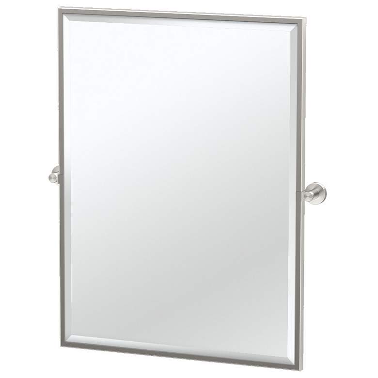 Image 1 Gatco Glam 32.5"H Framed Rectangle Mirror, Satin Nickel