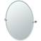 Gatco Glam 32"H Frameless Oval Mirror, Chrome