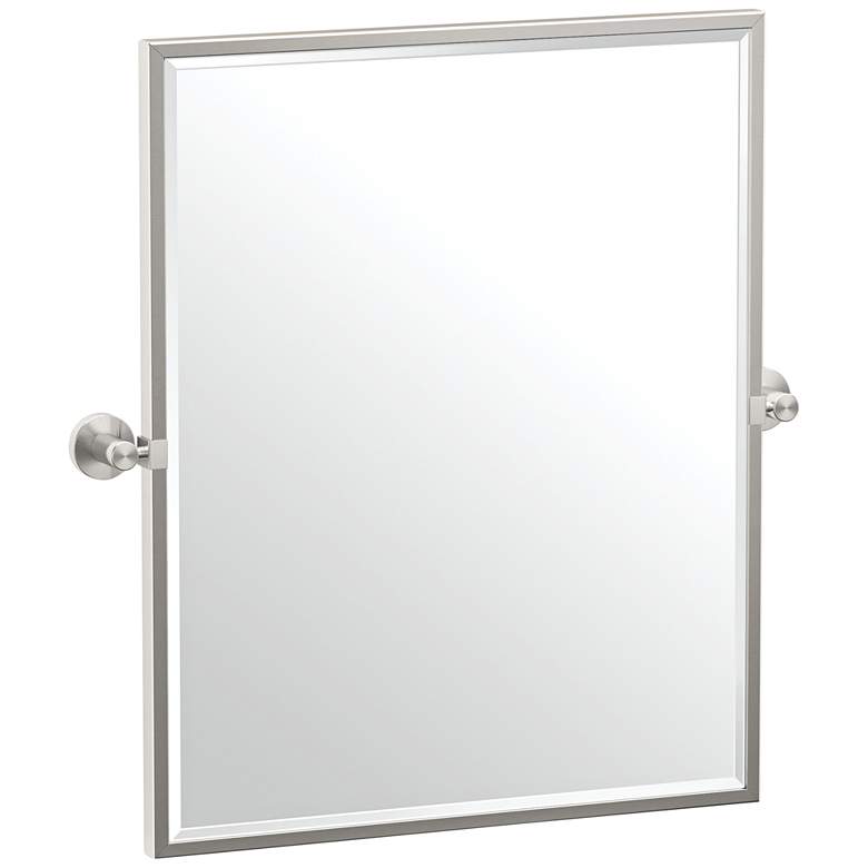 Image 1 Gatco Glam Satin Nickel 23 3/4 inch x 25 inch Framed Wall Mirror