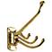 Gatco Heritage Polished Brass 4-Prong Swivel Wardrobe Hook