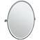Gatco Jewel Chrome 28 1/4" x 33" Oval Wall Mirror