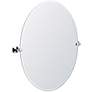 Gatco Jewel Chrome 28" x 32" Oval Tilting Wall Mirror