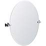1_Gatco Jewel Chrome Finish Oval 26 1/2" High Tilt Wall Mirror