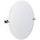 Gatco Jewel Chrome Finish Oval 26 1/2" High Tilt Wall Mirror