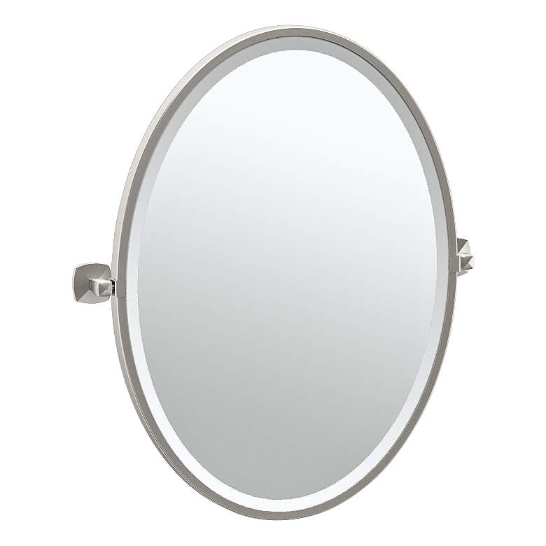 Image 1 Gatco Jewel Satin Nickel 23 1/2 inch x 27 1/2 inch Vanity Mirror