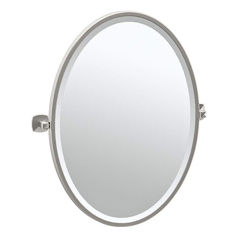 Image 1 Gatco Jewel Satin Nickel 23 1/2" x 27 1/2" Vanity Mirror
