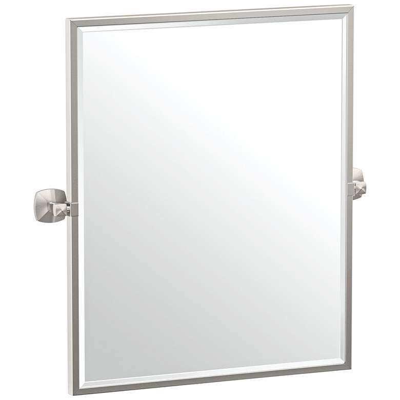Image 1 Gatco Jewel Satin Nickel 24 1/2" x 25" Framed Wall Mirror