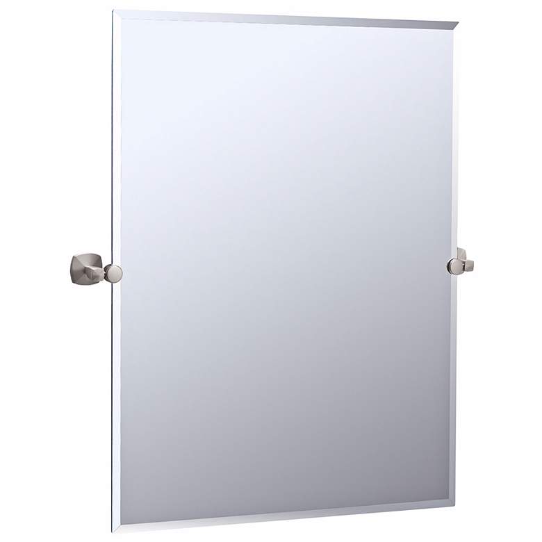 Image 2 Gatco Jewel Satin Nickel 28" x 31 1/2" Tilt Wall Mirror