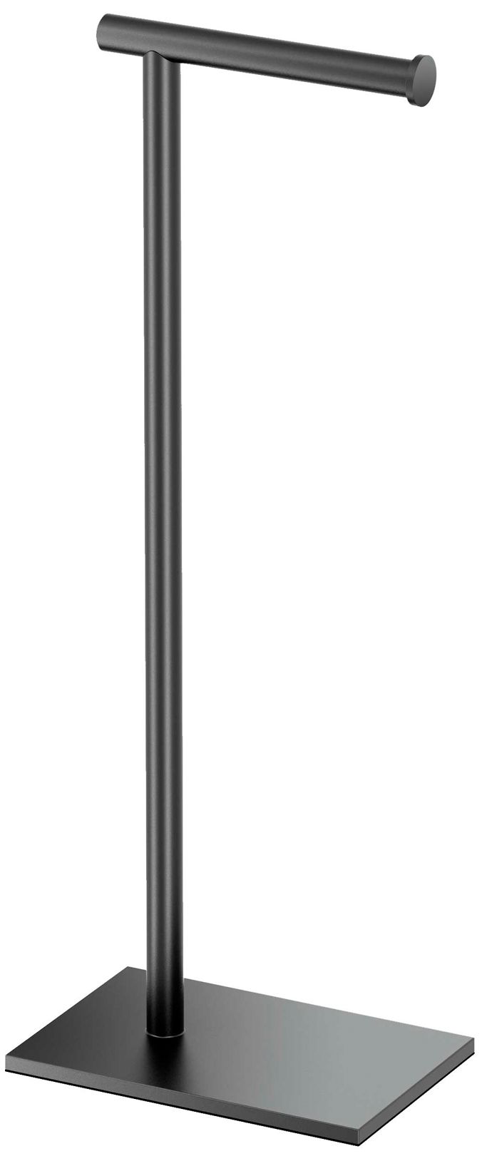 Image 2 Gatco Latitude 2 22 1/4"H Matte Black Freestanding Tissue Holder