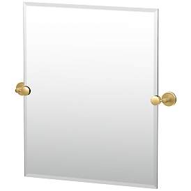 Image1 of Gatco Latitude II 24"H Frameless Rectangle Mirror, Brushed Brass