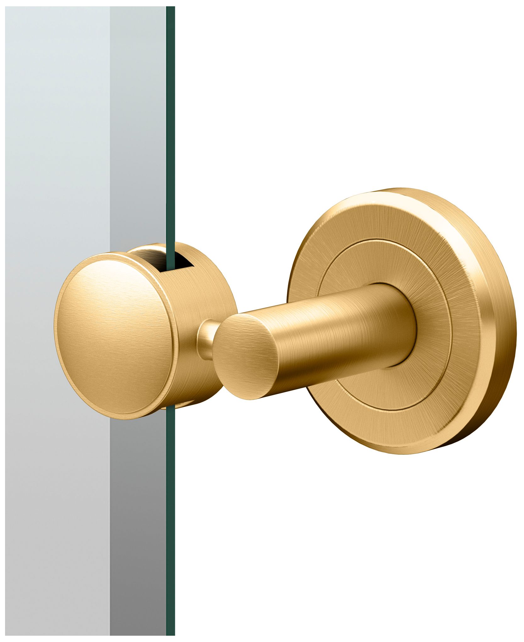 Image 2 Gatco Latitude II 24"H Frameless Rectangle Mirror, Brushed Brass more views