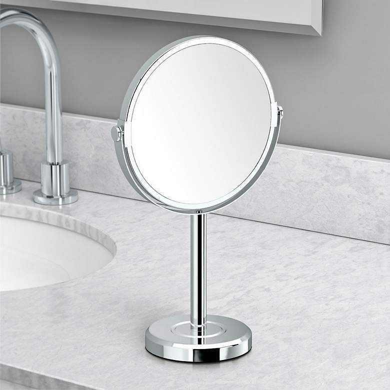 Image 1 Gatco Latitude II Chrome Table Makeup Mirror