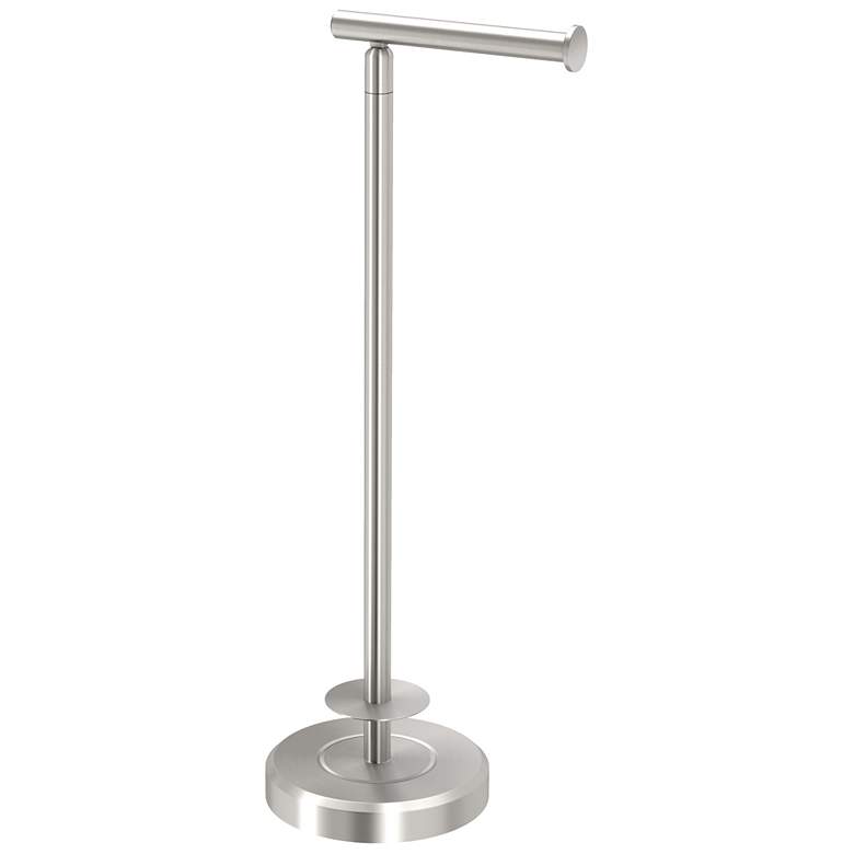 Image 1 Gatco Latitude II Freestanding Toliet Paper Holder w/ Storage, Satin Nickel
