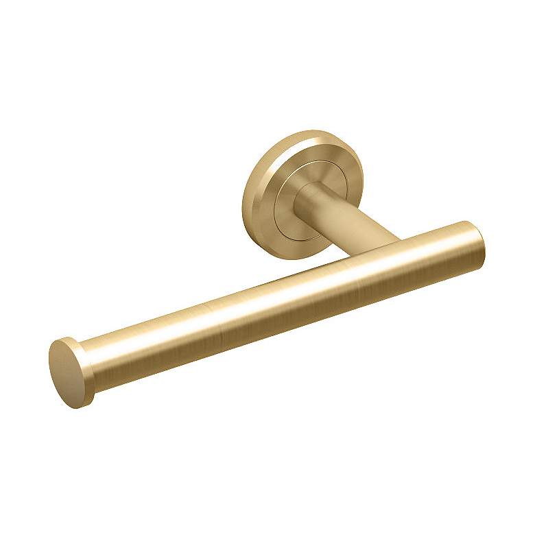 Image 1 Gatco Latitude II Matte Brass 6 3/4" Wide Euro Tissue Holder