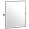 Gatco Latitude II Satin Nickel 23 3/4" x 25" Wall Mirror