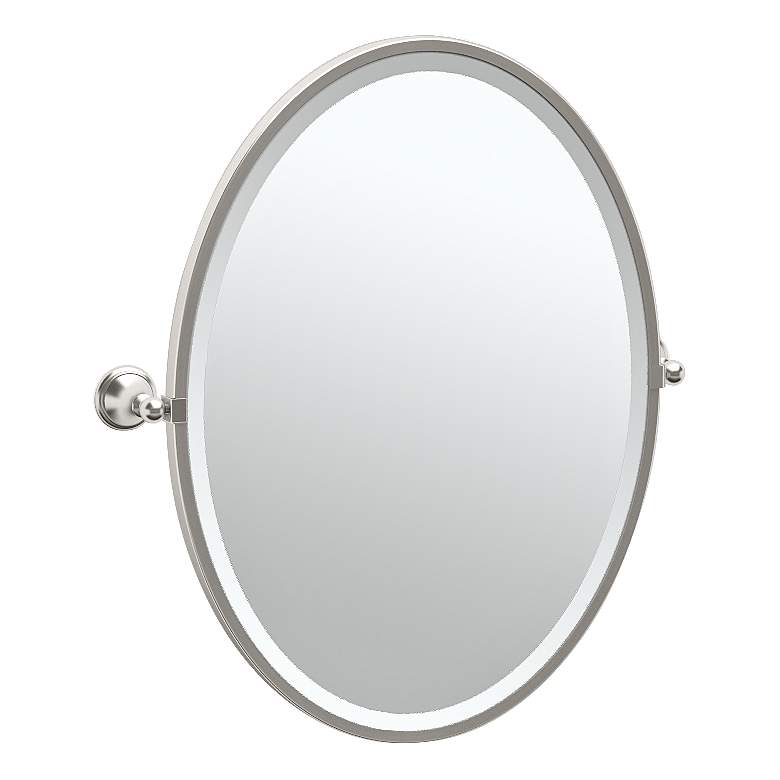 Image 1 Gatco Laurel Satin Nickel 24 1/2 inch x 27 1/2 inch Wall Mirror