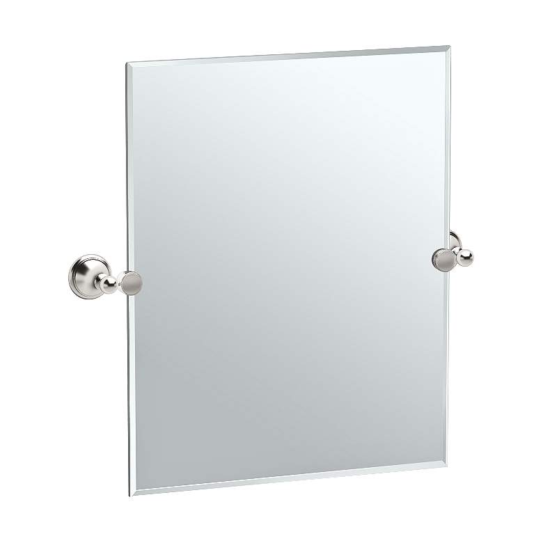 Image 1 Gatco Laurel Satin Nickel 24 3/4 inch x 24 inch Wall Mirror