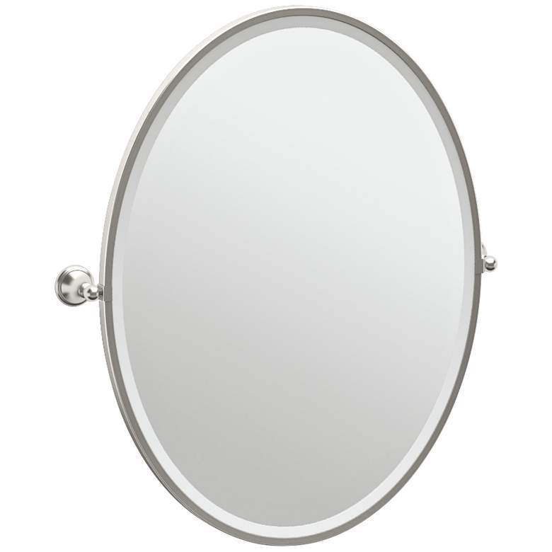 Image 1 Gatco Laurel Satin Nickel 28 3/4" x 33" Wall Mirror