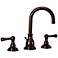 Gatco Marina 8" Wide Bronze Bathroom Faucet
