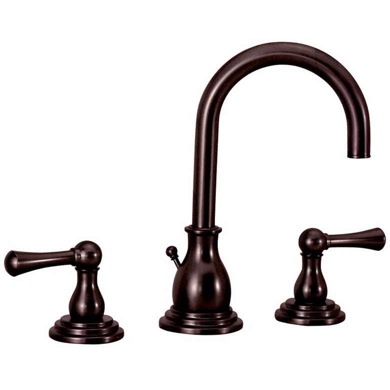 Image 1 Gatco Marina 8 inch Wide Bronze Bathroom Faucet