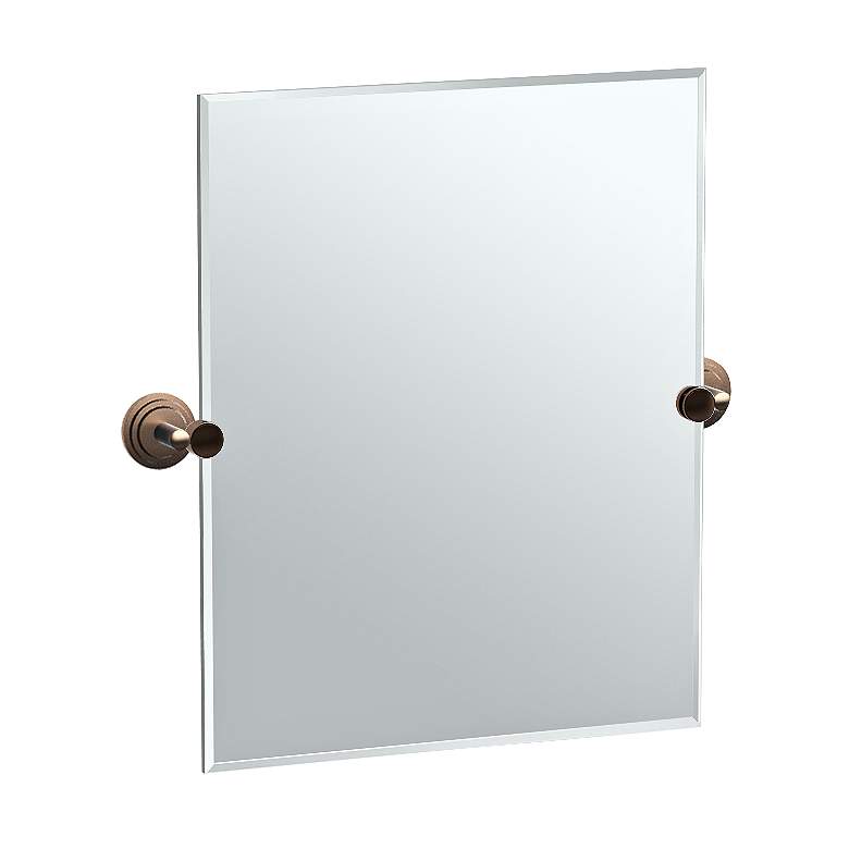 Image 1 Gatco Marina Bronze 24 3/4 inch x 24 inch Rectangular Vanity Mirror