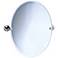 Gatco Marina Chrome 28 1/2" x 32" Oval Tilting Wall Mirror