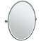 Gatco Marina Chrome 28 3/4" x 33" Oval Wall Mirror