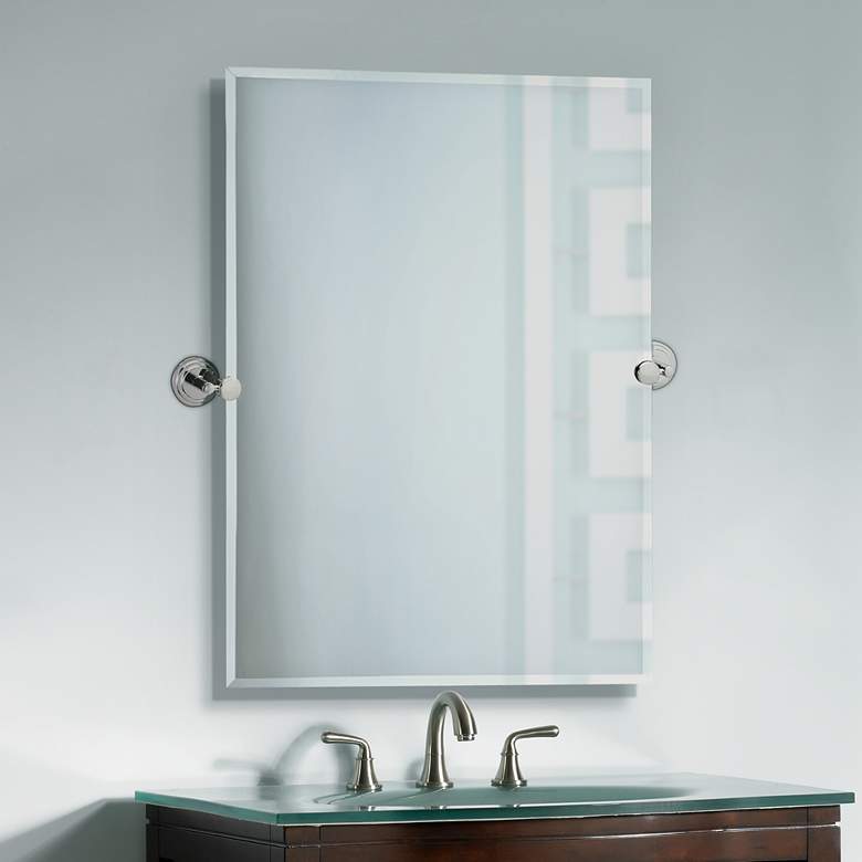 Image 1 Gatco Marina Polished Chrome 28 inch x 31 1/2 inch Wall Mirror