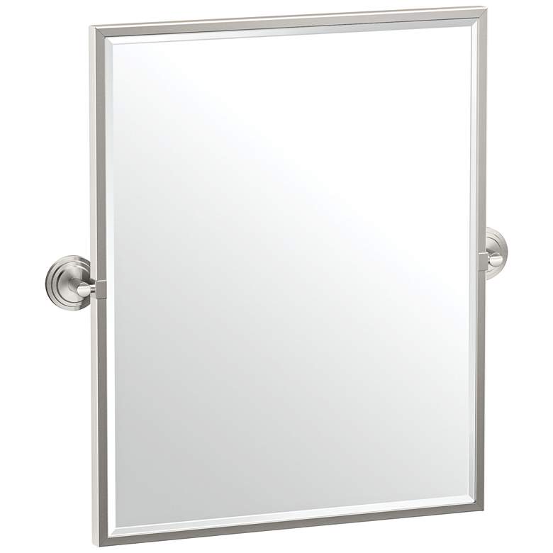 Image 1 Gatco Marina Satin Nickel 24 1/4" x 25" Framed Wall Mirror