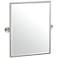 Gatco Marina Satin Nickel 24 1/4" x 25" Framed Wall Mirror