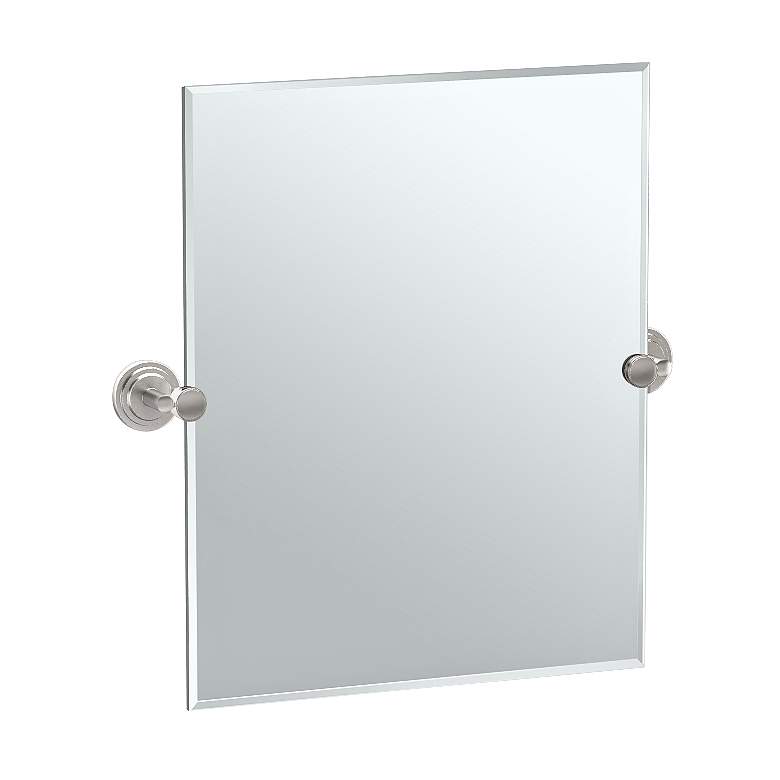 Image 1 Gatco Marina Satin Nickel 24 3/4 inch x 24 inch Vanity Wall Mirror
