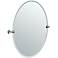 Gatco Max Chrome 23 1/2" x 26 1/2" Oval Vanity Wall Mirror