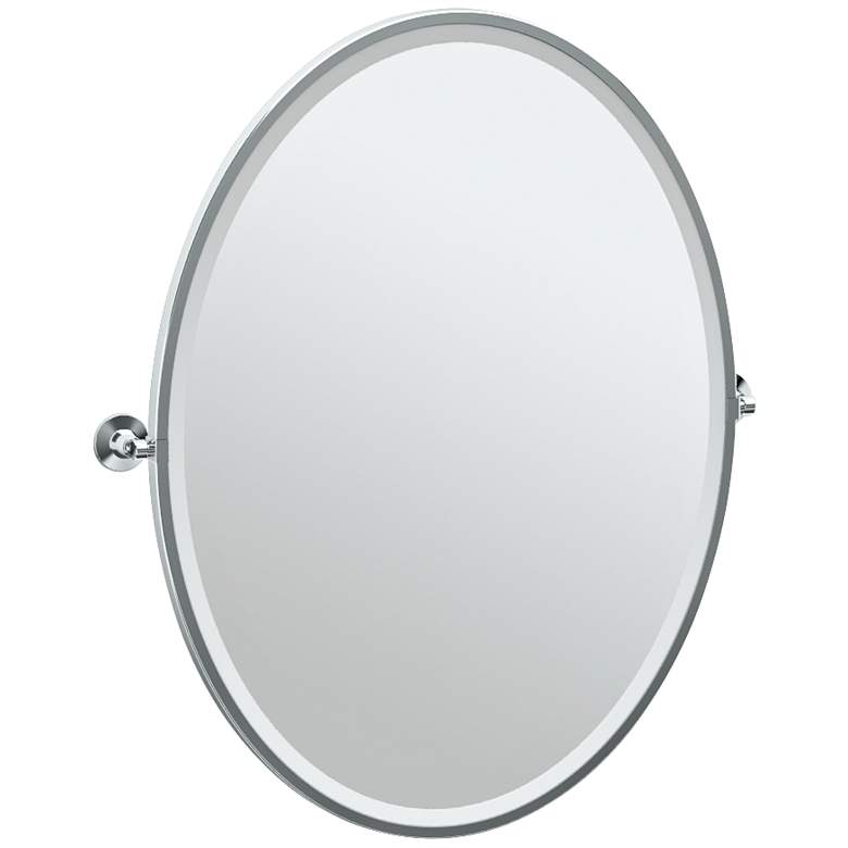 Image 1 Gatco Max Chrome 28 1/2 inch x 33 inch Oval Wall Mirror