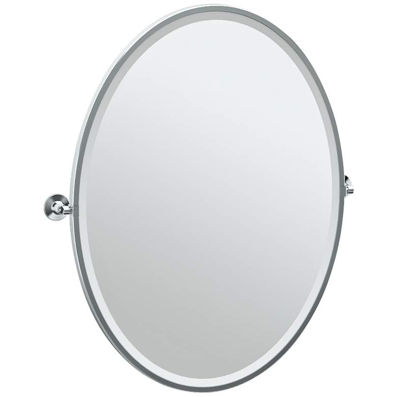 Image 1 Gatco Max Chrome 28 1/2" x 33" Oval Wall Mirror