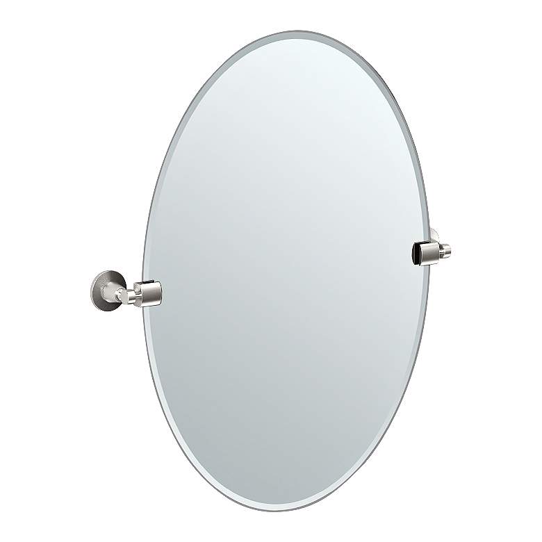 Image 1 Gatco Max Satin Nickel 23 1/2 inch x 26 1/2 inch Tilting Wall Mirror