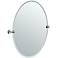 Gatco Max Satin Nickel 28 1/2" x 32" Oval Vanity Mirror
