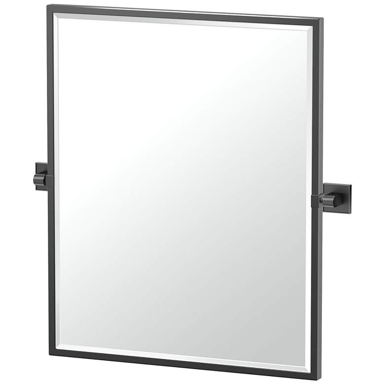 Image 1 Gatco Mode 24"H Framed Rectangular Mirror, Matte Black