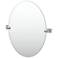 Gatco Mode 24"H Frameless Oval Mirror, Satin Nickel