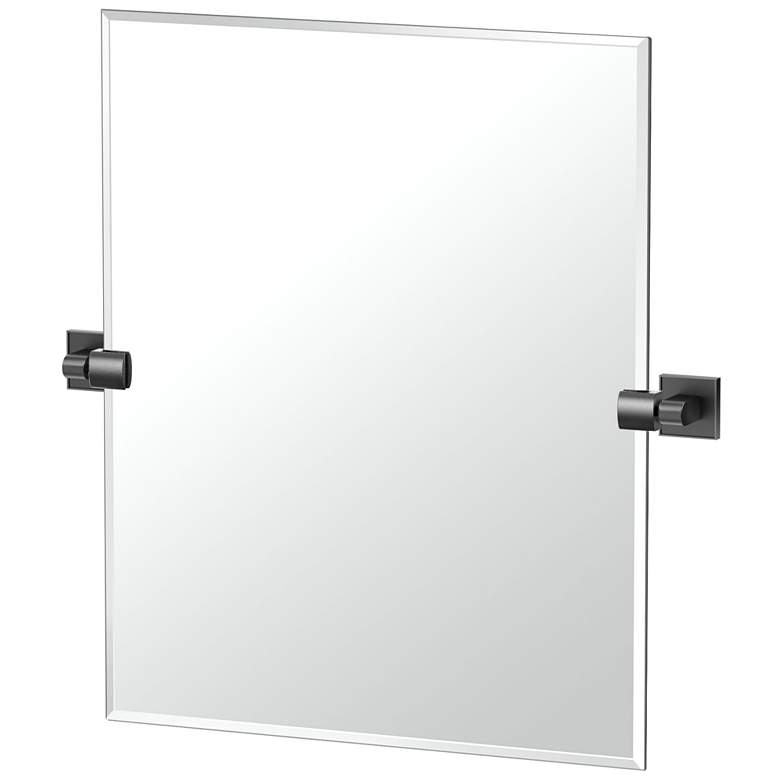 Image 1 Gatco Mode 24"H Frameless Rectangular Mirror, Matte Black