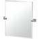 Gatco Mode 24"H Frameless Rectangular Mirror, Satin Nickel
