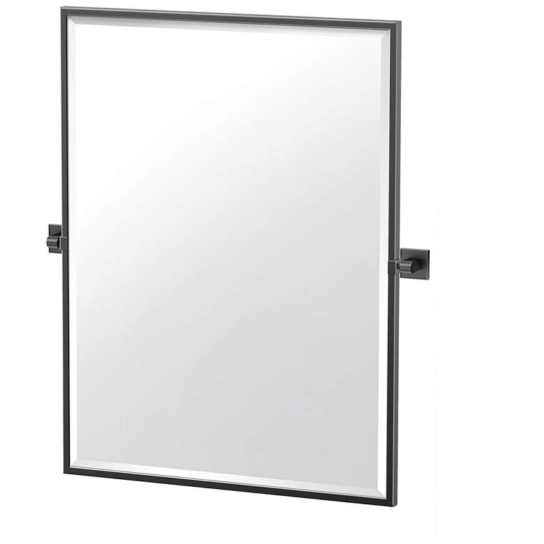 Image 1 Gatco Mode 31.5"H Framed Rectangular Mirror, Matte Black