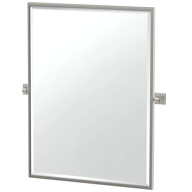 Image 1 Gatco Mode 31.5"H Framed Rectangular Mirror, Satin Nickel