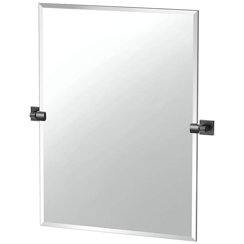 Image 1 Gatco Mode 31.5"H Frameless Rectangular Mirror, Matte Black