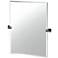 Gatco Mode 31.5"H Frameless Rectangular Mirror, Matte Black