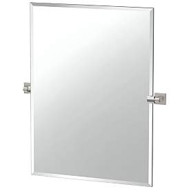 Image1 of Gatco Mode 31.5"H Frameless Rectangular Mirror, Satin Nickel