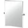 Gatco Mode 31.5"H Frameless Rectangular Mirror, Satin Nickel