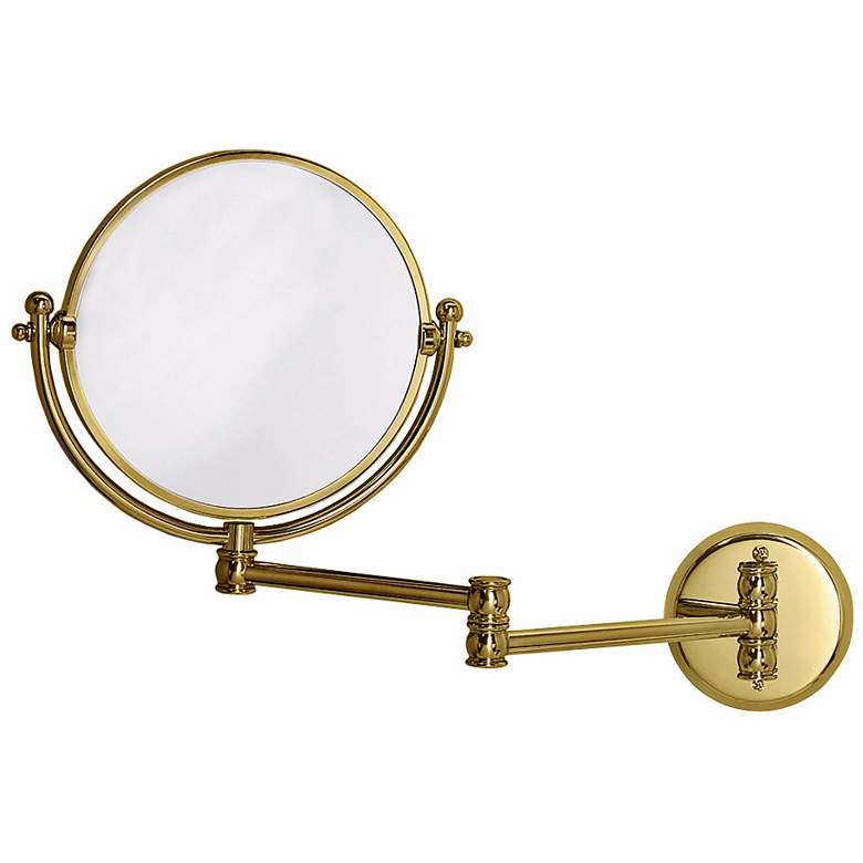 Image 1 Gatco Polished Brass Swing Arm Wall Mirror